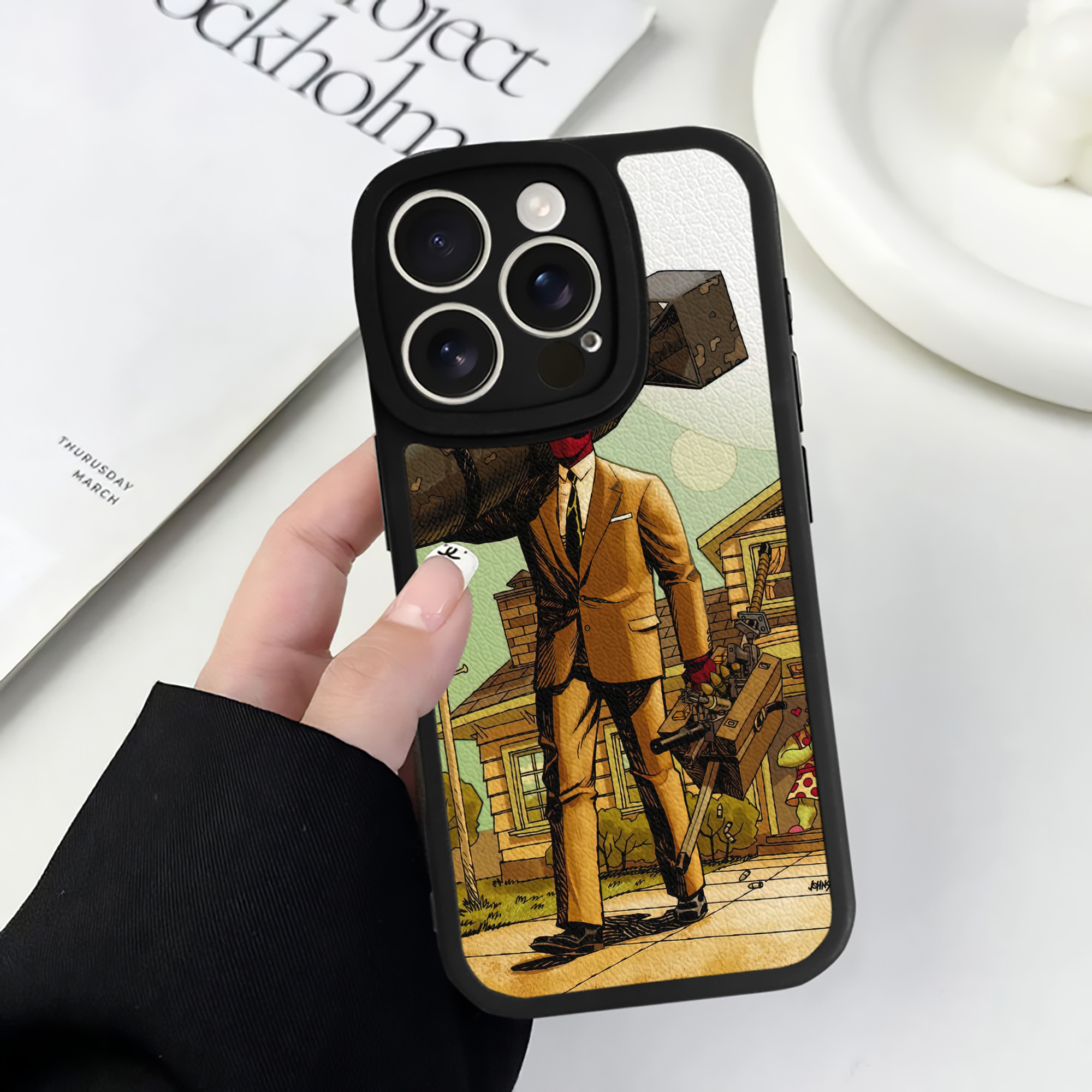 （画像用） Deadpool デッドプール 【iPhone 16シリーズ対応】シリコンスマホケース（レザー調） 材質：シリコン